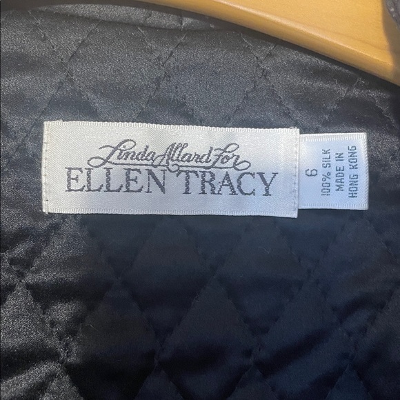 Ellen Tracy Black and Brown Paisley 100% silk Blazer - Picture 2 of 4